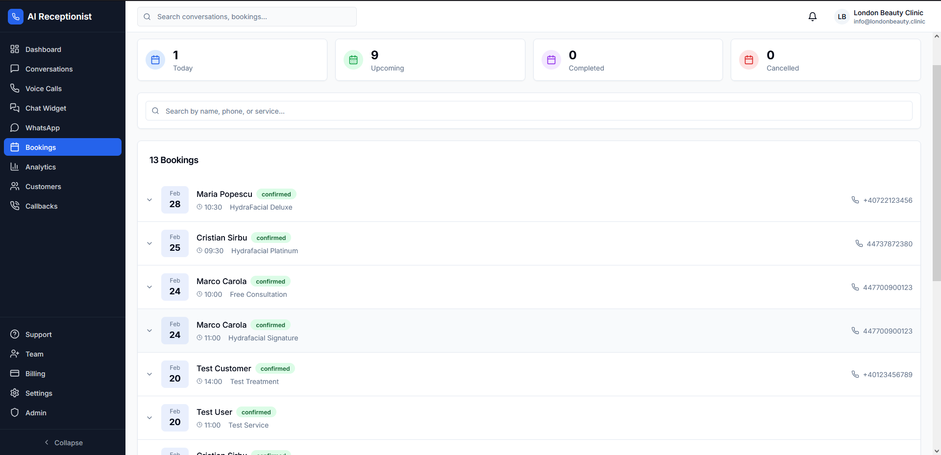 Rezervasyon Yönetimi